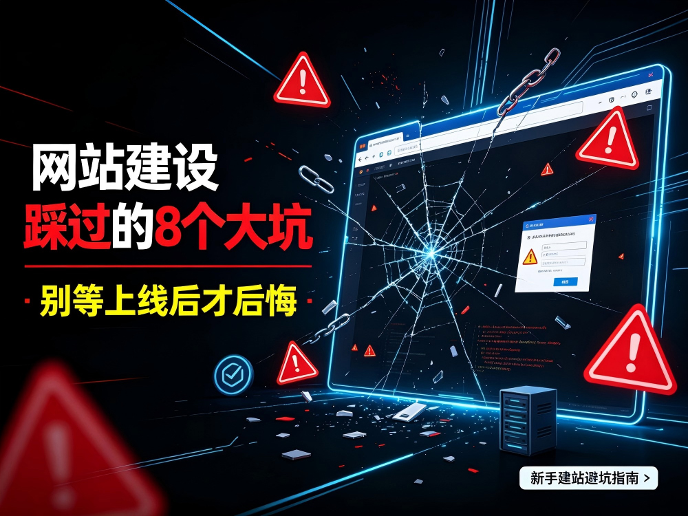 网站建设踩过的8个大坑，别等上线后才后悔