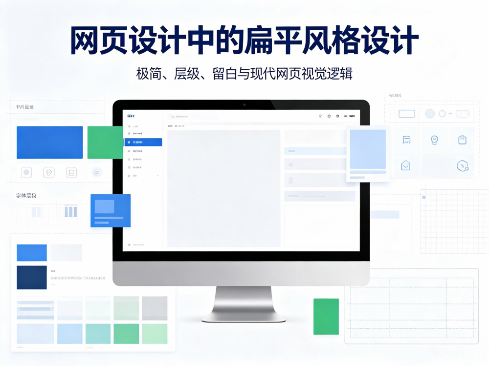 网页设计中的扁平风格设计：现代极简网页的核心设计逻辑