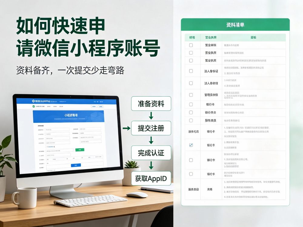 如何快速申请微信小程序账号